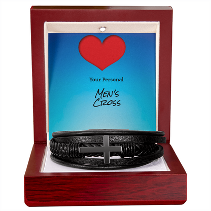 Your Personal Men's Cross Bracelet To keep you calm and Serene during life's greatest challenges and to remember your higher power