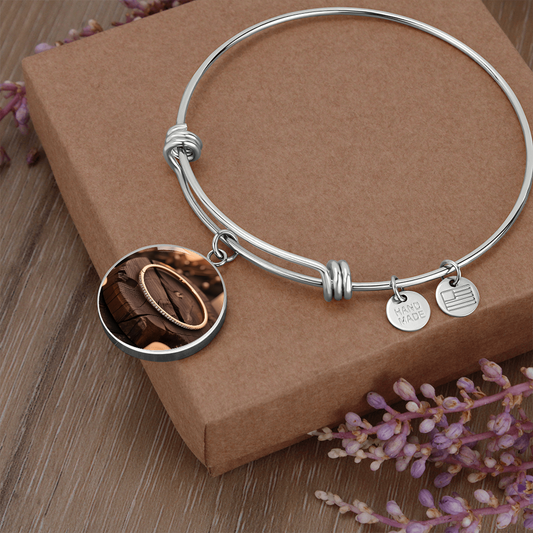 Capture Forever – Upload Photo Circle Bangle Gift Capture Gift for Cherished Memories"