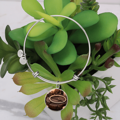 Capture Forever – Upload Photo Circle Bangle Gift Capture Gift for Cherished Memories"