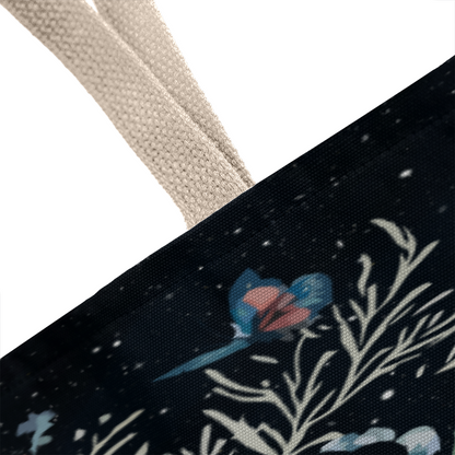 Classic Tote Bag with floral pattern and cotton webbing straps.