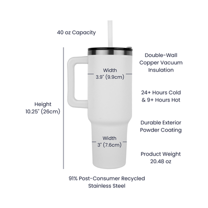 40 oz coffee tumbler laser engraved Coffee gives me teacher power Great gift for all teachers and educators