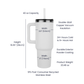 40 oz coffee tumbler laser engraved Coffee gives me teacher power Great gift for all teachers and educators