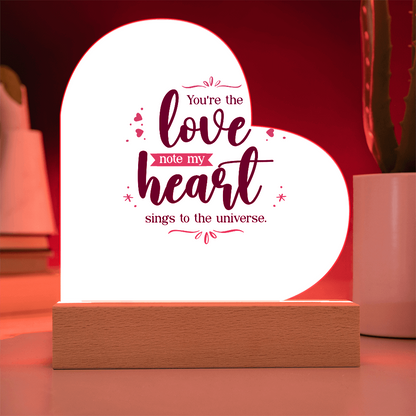 Acrylic heart and sweet devotion flower bouquet
