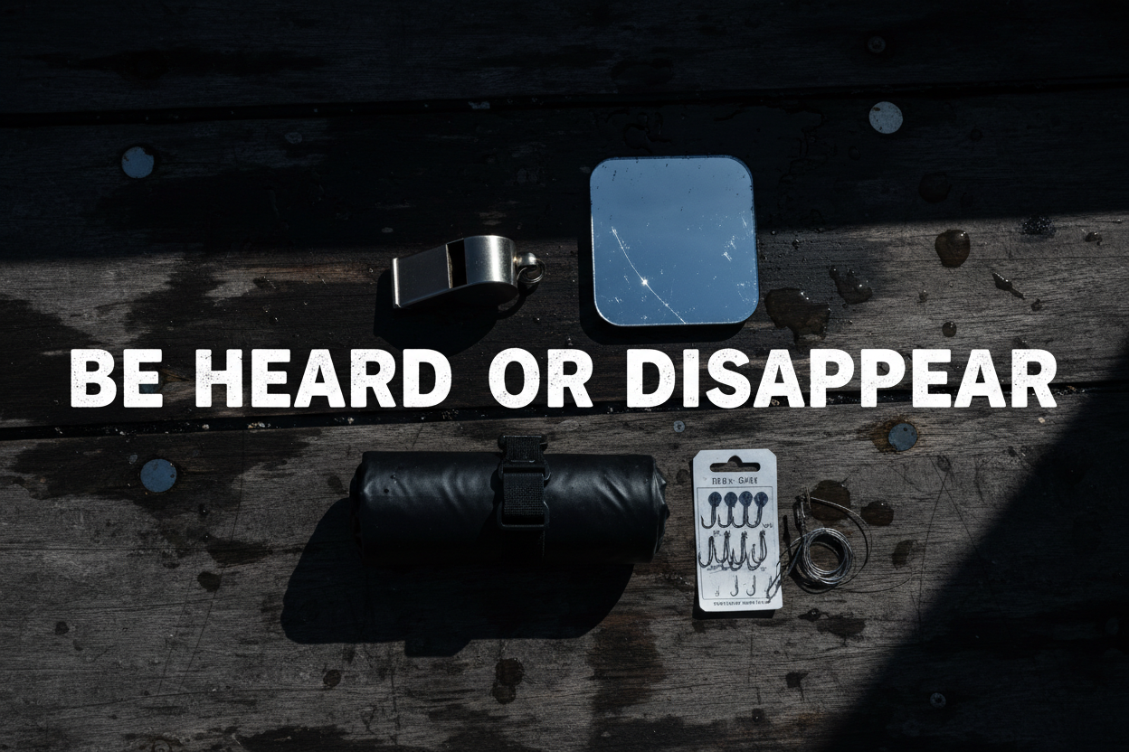 BE HEARD OR DISAPPEAR - Ocean Survival Signal Kit