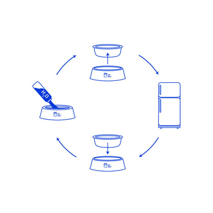 Ice Bowl - Pet Cooling Water Bowl - Toddcraft