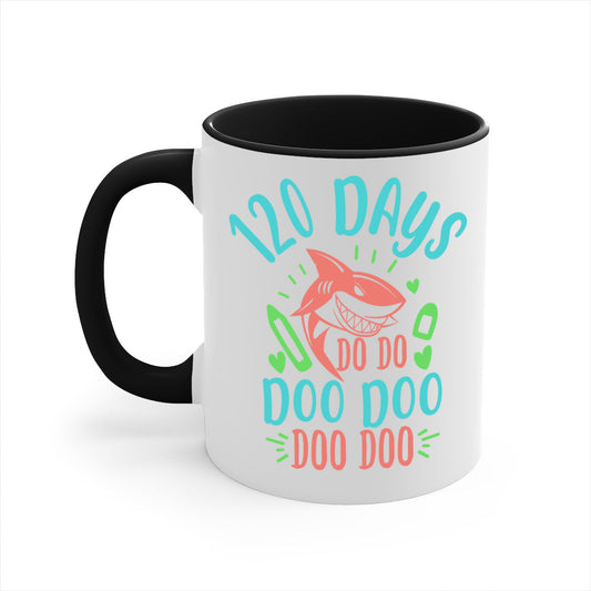 100 Days Shark Doo Doo Mug - Funny Shark Coffee Cup Gift