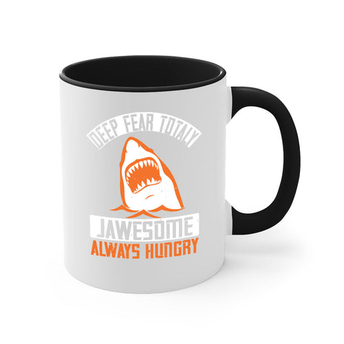 Deep Fear Totally Jawesome Shark Mug - Always Hungry Coffee Cup Gift
