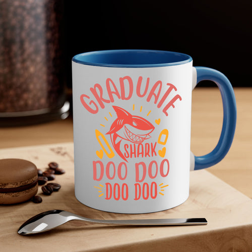 Graduate Shark Doo Doo Mug - Funny Graduation Coffee Cup Gift