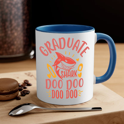 Graduate Shark Doo Doo Mug - Funny Graduation Coffee Cup Gift