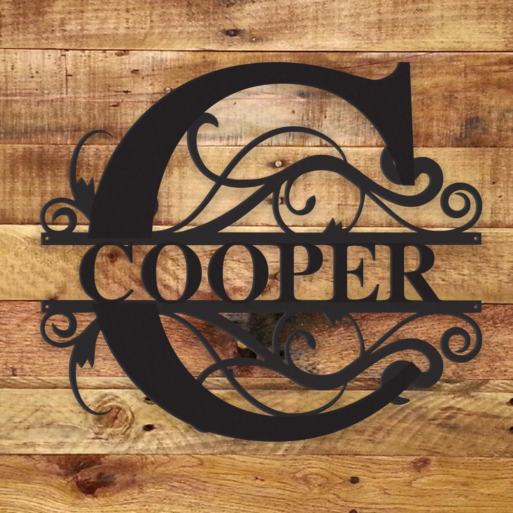 Fancy Monogram - Metal Wall Art/Decor - Toddcraft