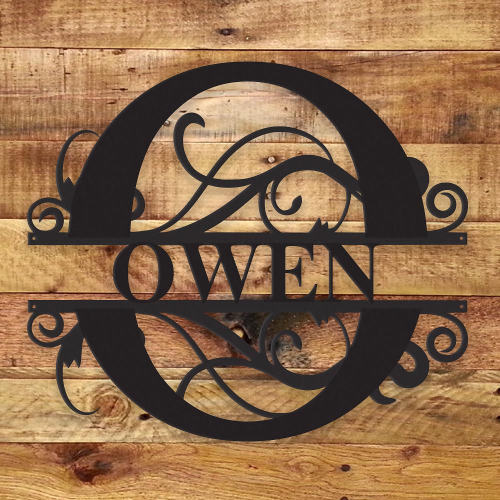 Fancy Monogram - Metal Wall Art/Decor - Toddcraft