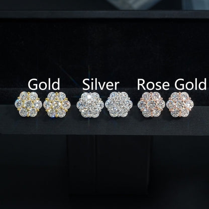 LuxeJewels™ – BloomAura Moissanite Flower Earrings - Toddcraft