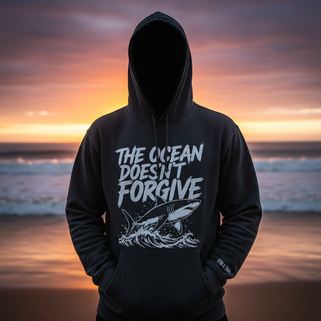 Close-up hoodie at sunset beach