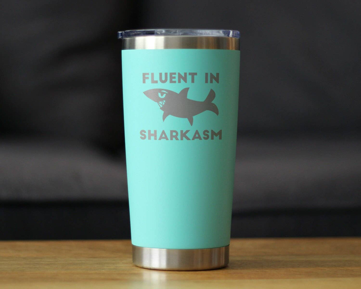 Sharkasm Insulated Travel Tumbler - Funny Shark Gifts