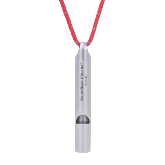 Titanium Emergency Whistle Camping Signal Whistle Hiking Coaches Training Sports Keychain Whistle Ti9014O