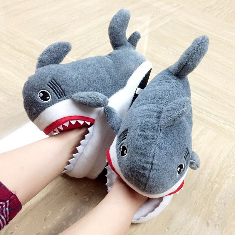 Shark Slippers - Cozy Novelty Footwear