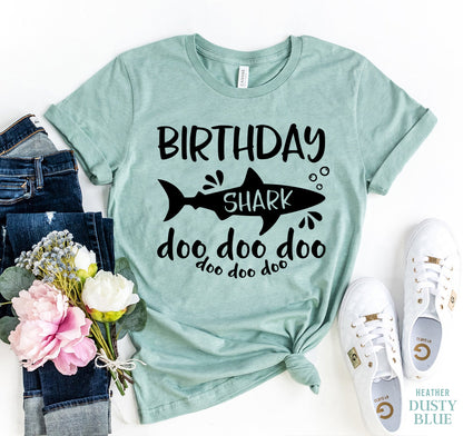 Birthday Shark T-Shirt - Funny Shark Do Do Do Graphic Tee