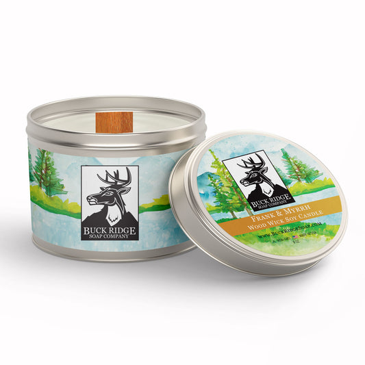 Frank and Myrrh Sustainable Wood Wick Soy Candle - Toddcraft