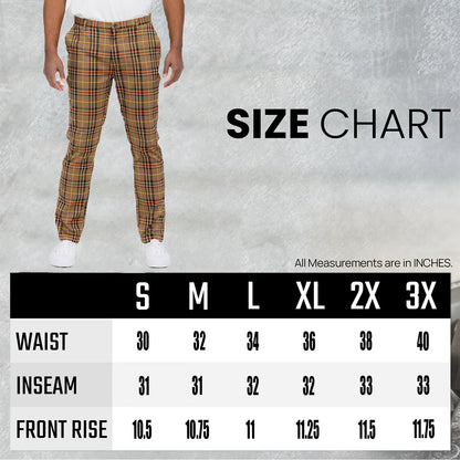 Plaid Slim Fit Trouser Pants SR012 - Toddcraft