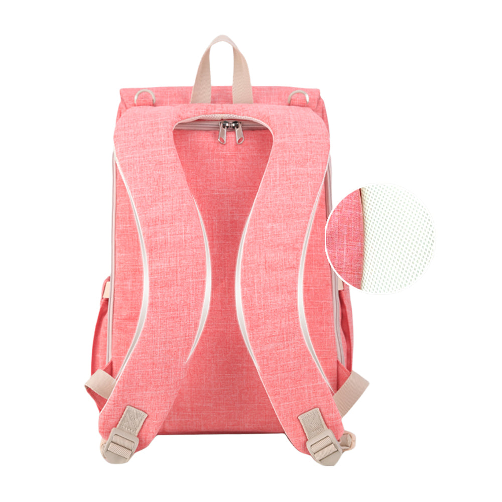 Canvas Diaper Bag Travel Backpack with 15 Pockets