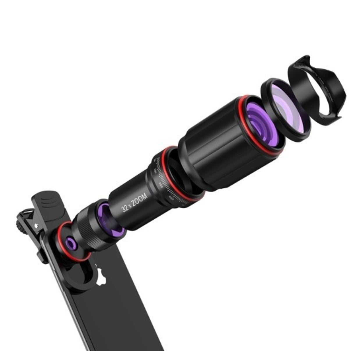 Ultra Crystal HD 32x Zoom Telescope Mobile Phone Camera Lens Set - Toddcraft