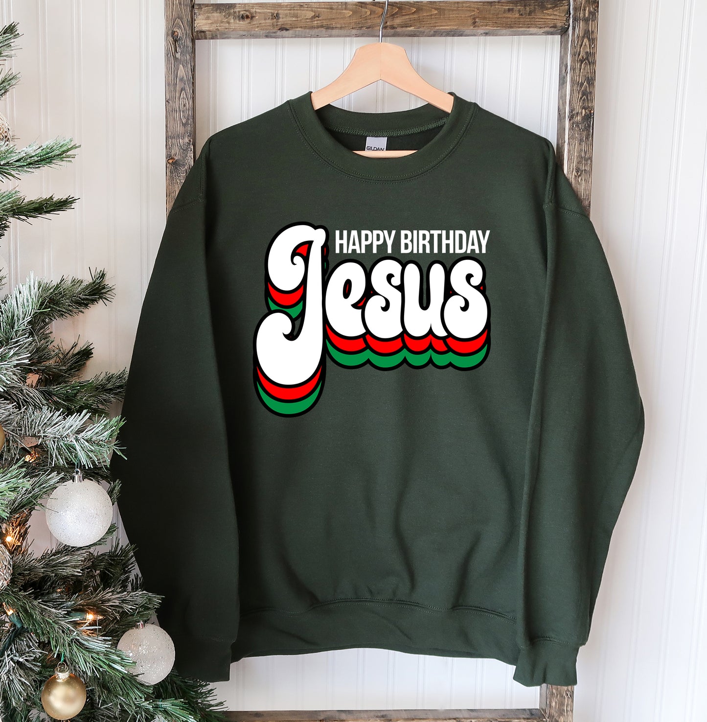 Happy Birthday Jesus Sweatshirt - Christmas Holiday Crewneck