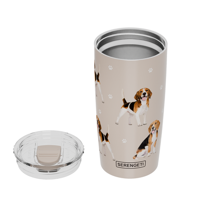 3D Printed Beagle Tumbler with Double-Wall Insulation and Leak-Proof Lid