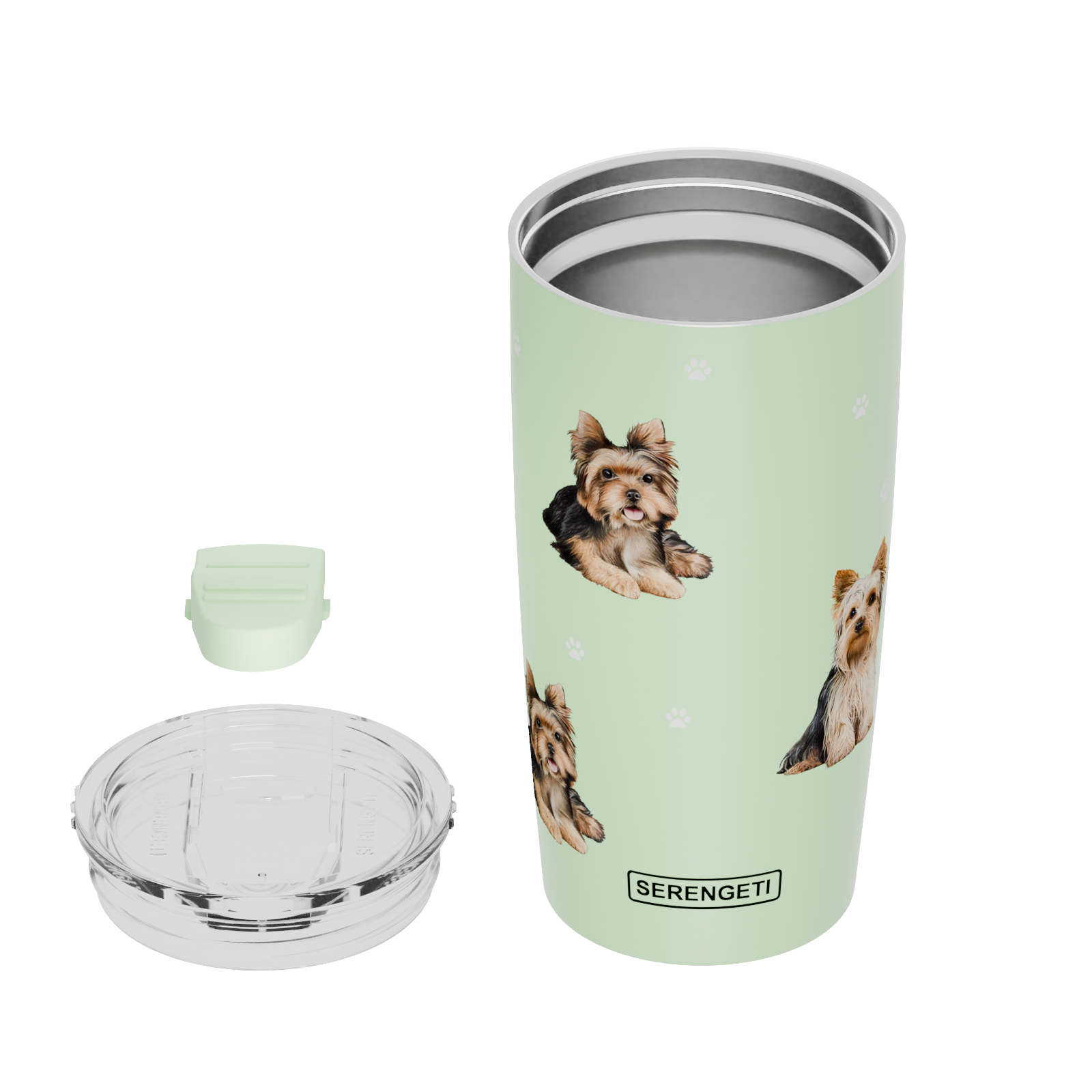 3D Printed Yorkie Tumbler, 20 Oz, Leak-Proof, Durable, Travel Mug with Dog Artwork