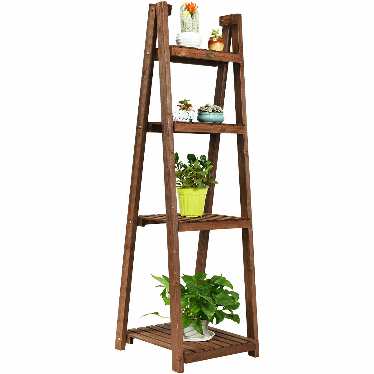 4 Tier Wooden Folding Plant Stand / Display Stand - Toddcraft