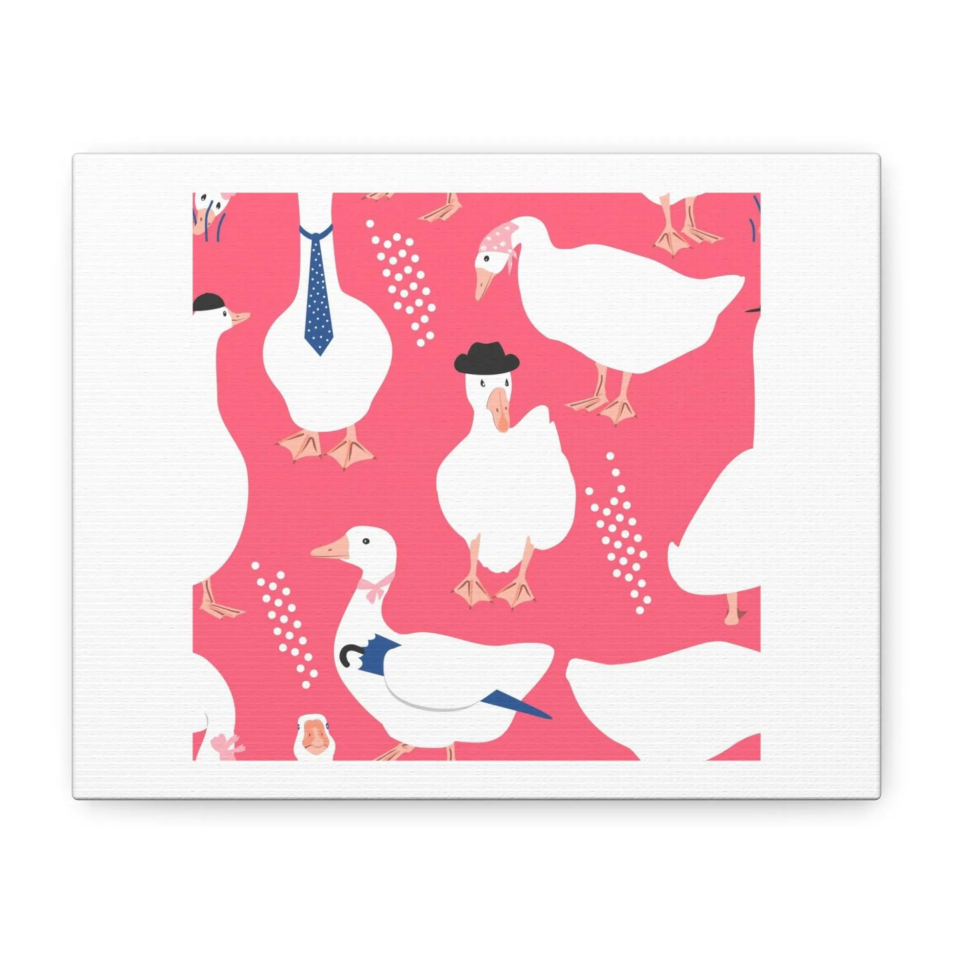 Geese Watercolor Nursery Wall Art on Stretched Canvas - Kids Room Decor, Baby Shower Gift - Toddcraft