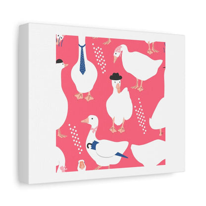 Geese Watercolor Nursery Wall Art on Stretched Canvas - Kids Room Decor, Baby Shower Gift - Toddcraft