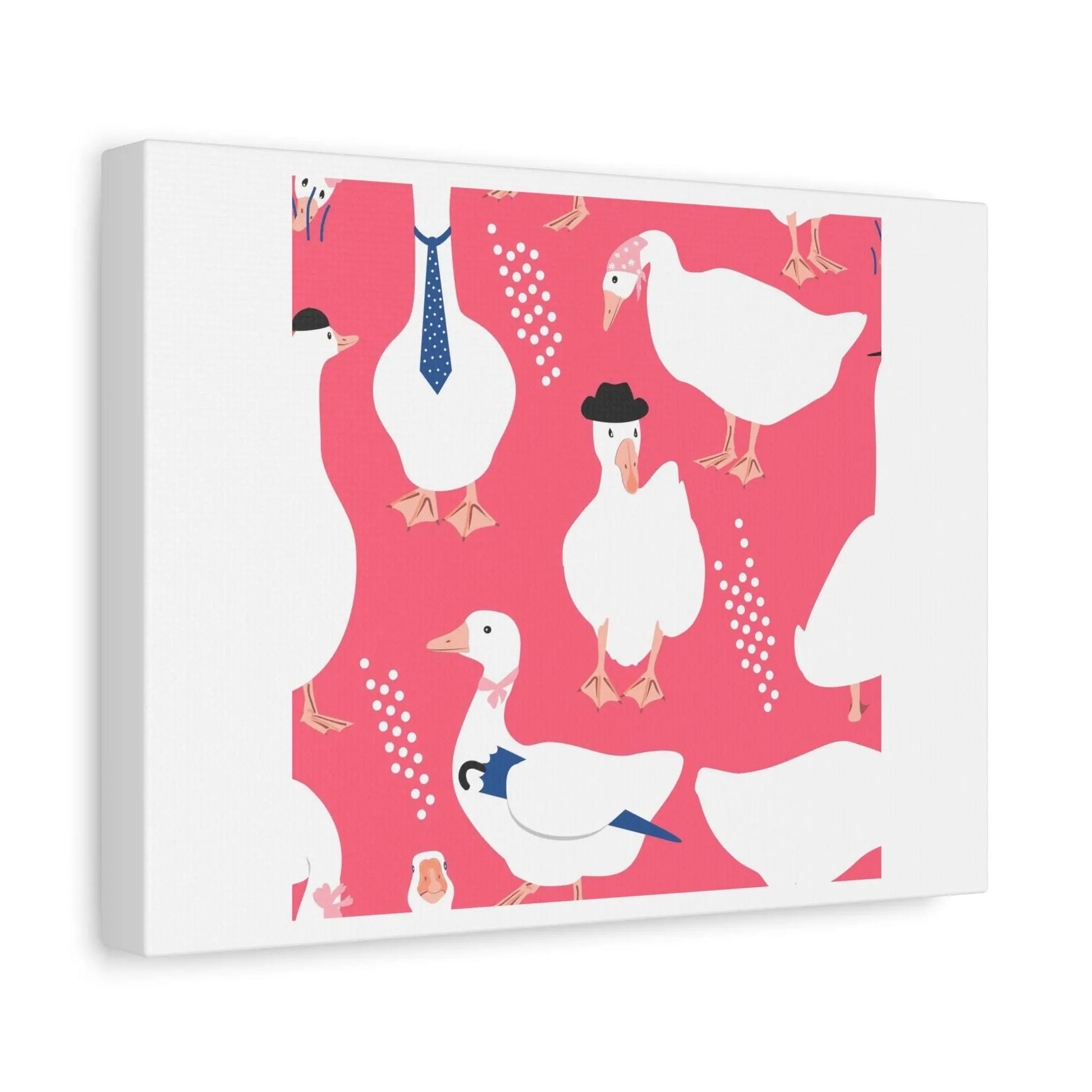 Geese Watercolor Nursery Wall Art on Stretched Canvas - Kids Room Decor, Baby Shower Gift - Toddcraft