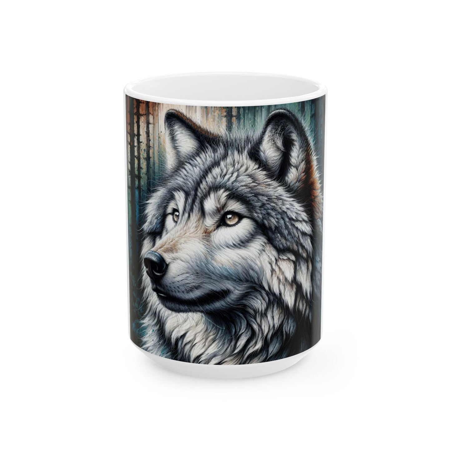 Enchanting Wolf Ceramic Mug - 11oz & 15oz | Wildlife Inspired Drinkware for Nature  Coffee Lovers - Toddcraft