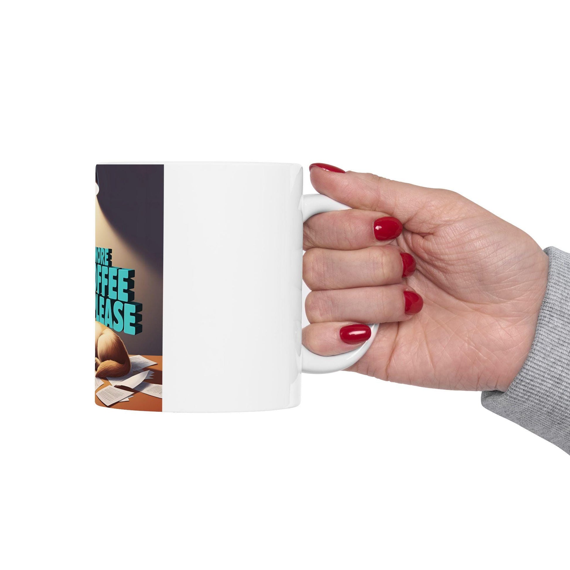 Adorable Dog-Themed Coffee Mug: 'More Coffee Please' - Ideal Gift for Canine Enthusiasts - Toddcraft