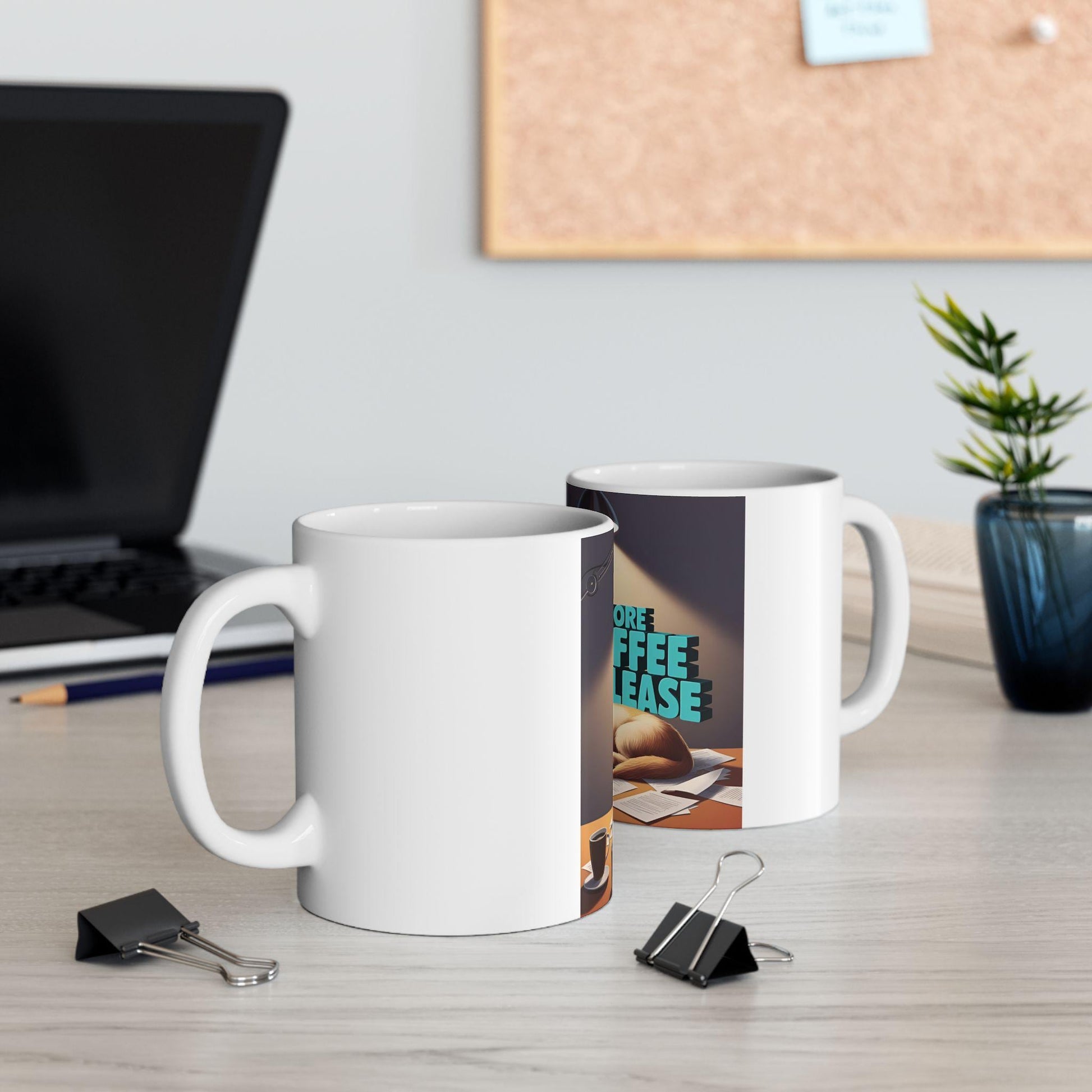 Adorable Dog-Themed Coffee Mug: 'More Coffee Please' - Ideal Gift for Canine Enthusiasts - Toddcraft