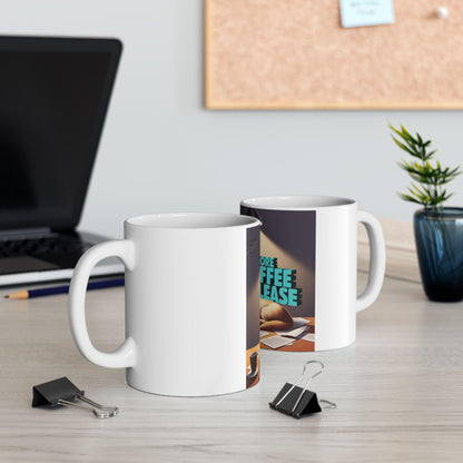 Adorable Dog-Themed Coffee Mug: 'More Coffee Please' - Ideal Gift for Canine Enthusiasts - Toddcraft