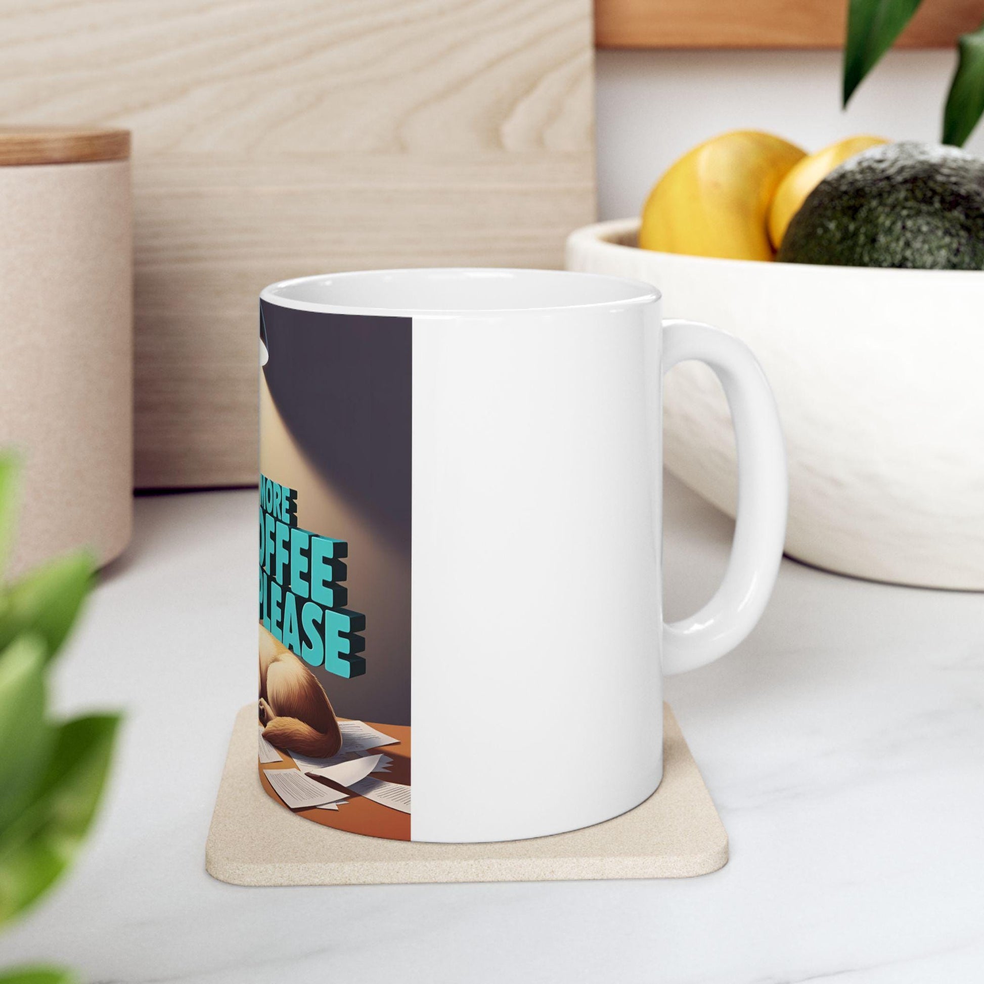 Adorable Dog-Themed Coffee Mug: 'More Coffee Please' - Ideal Gift for Canine Enthusiasts - Toddcraft