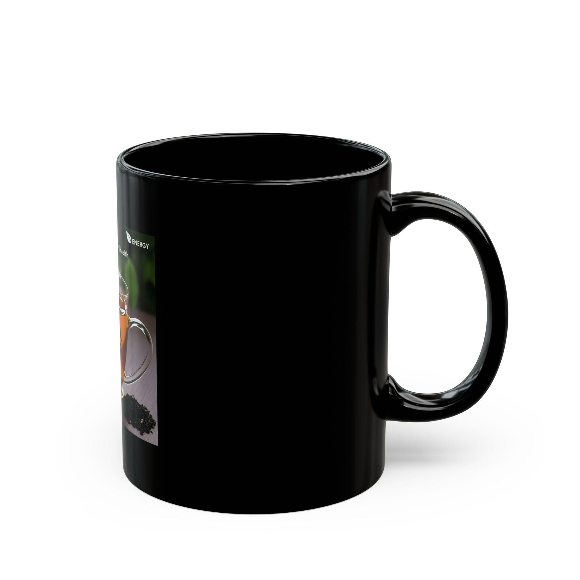 Energizing Tea Black Coffee Mug - Ceramic Beverage Cup for Hot Drinks (11oz & 15oz) - Toddcraft