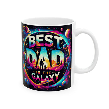 Best Dad In The Galaxy Mug - 11oz  15oz Ceramic Fathers Day Gift from Kids, Step Children & Mom, Unique Dad Coffee Cup - Toddcraft