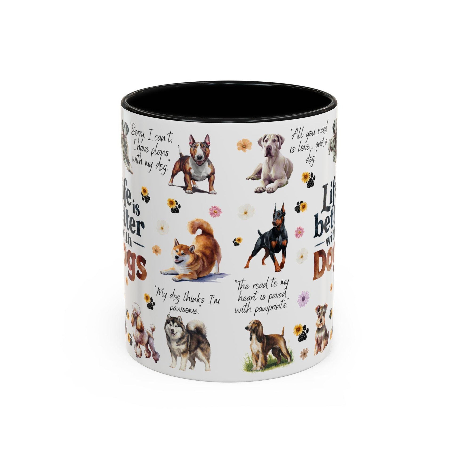 Dog Lovers Coffee Mug, Cute Pet Owner Gift, Life is Better with Dogs, Animal Lover Mug, Personalized Dog Gifts - Toddcraft