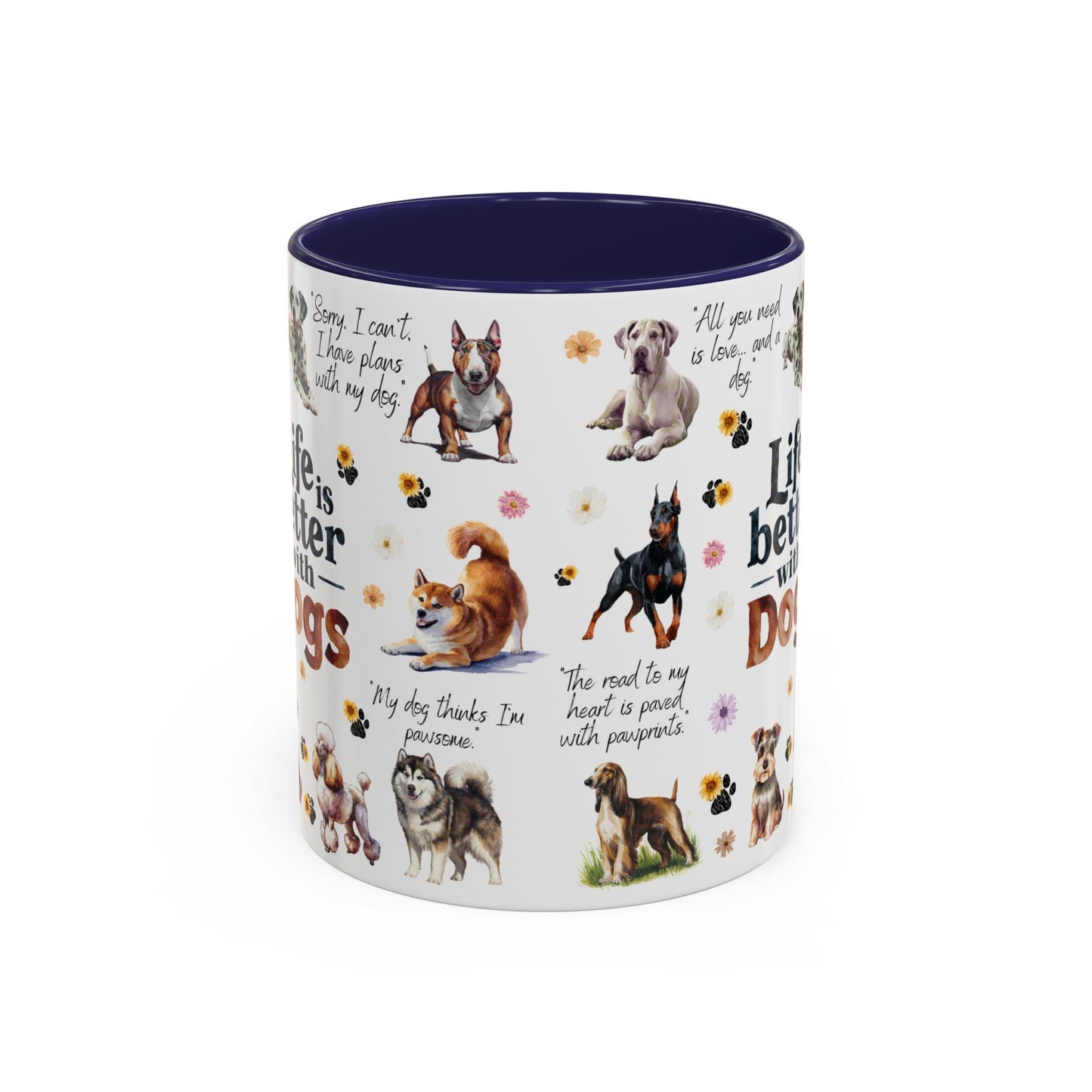 Dog Lovers Coffee Mug, Cute Pet Owner Gift, Life is Better with Dogs, Animal Lover Mug, Personalized Dog Gifts - Toddcraft