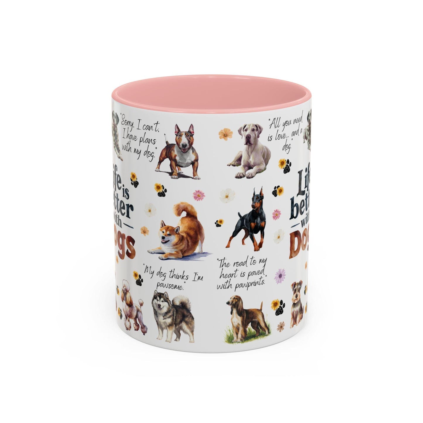 Dog Lovers Coffee Mug, Cute Pet Owner Gift, Life is Better with Dogs, Animal Lover Mug, Personalized Dog Gifts - Toddcraft