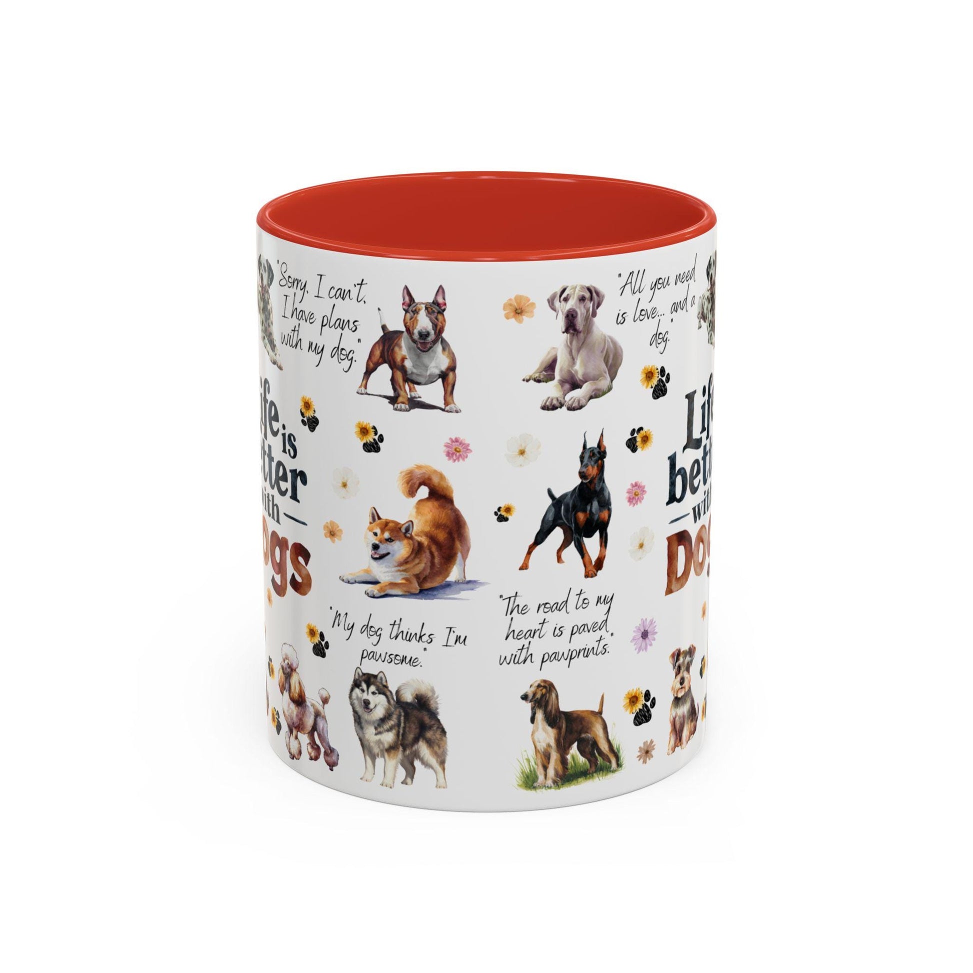 Dog Lovers Coffee Mug, Cute Pet Owner Gift, Life is Better with Dogs, Animal Lover Mug, Personalized Dog Gifts - Toddcraft