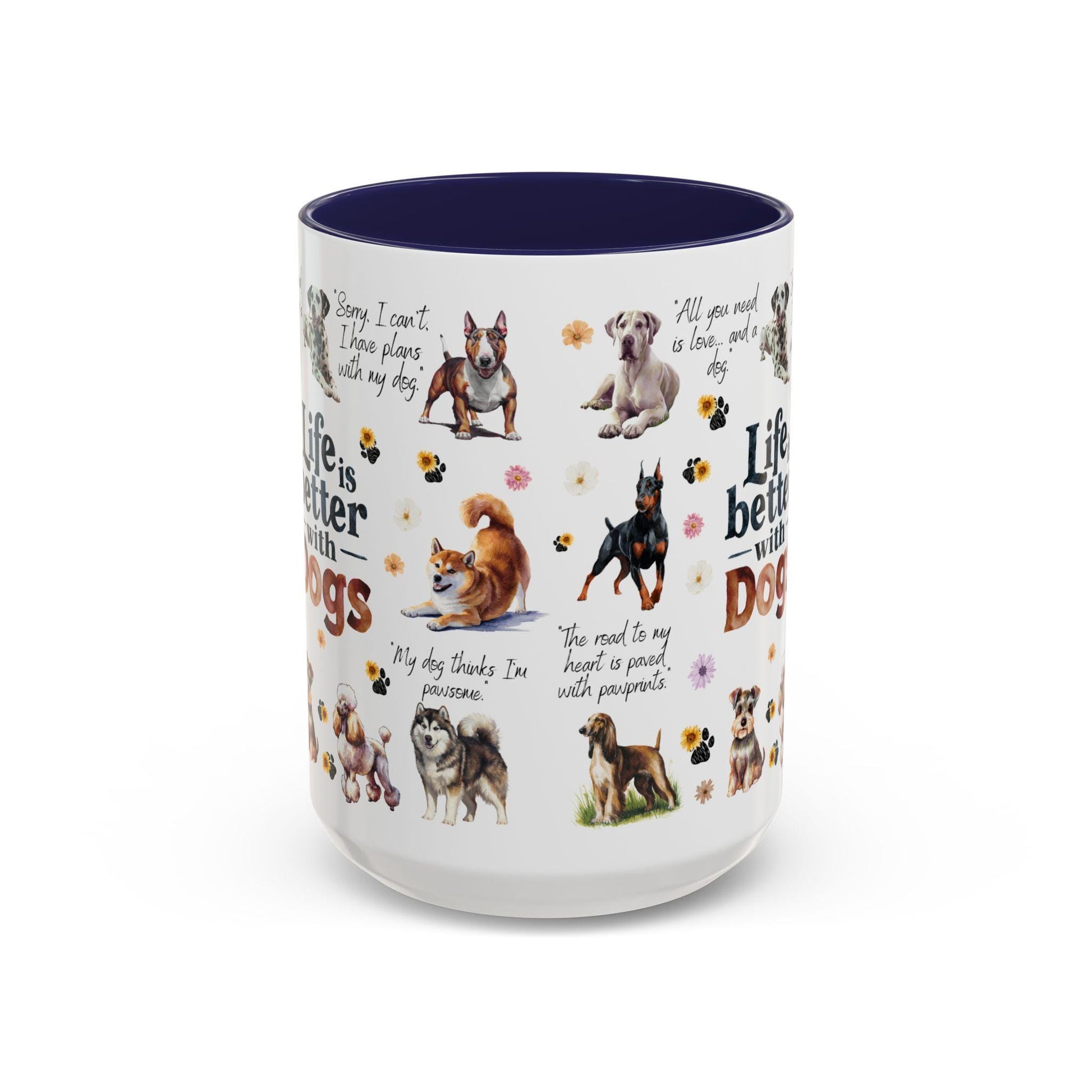 Dog Lovers Coffee Mug, Cute Pet Owner Gift, Life is Better with Dogs, Animal Lover Mug, Personalized Dog Gifts - Toddcraft