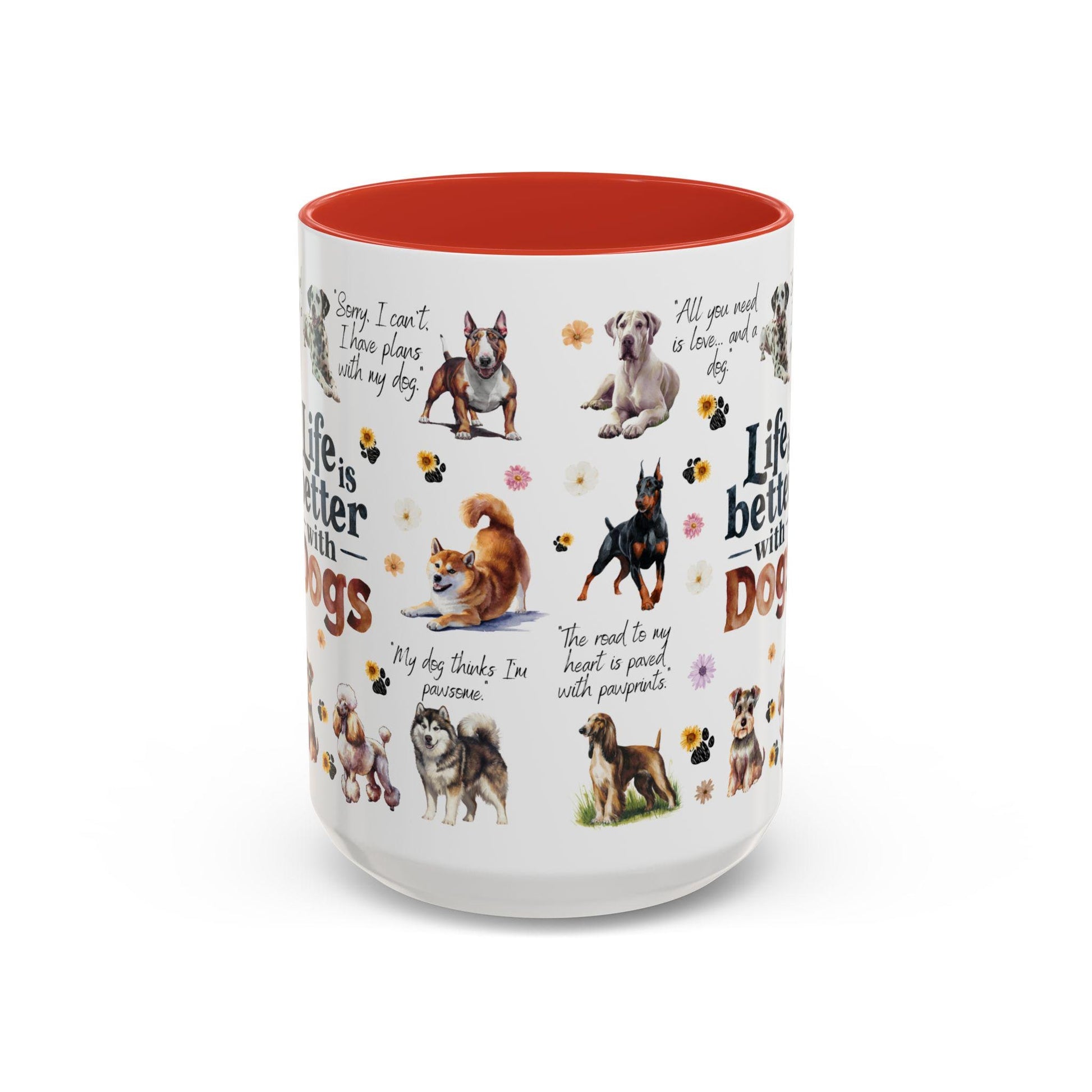 Dog Lovers Coffee Mug, Cute Pet Owner Gift, Life is Better with Dogs, Animal Lover Mug, Personalized Dog Gifts - Toddcraft