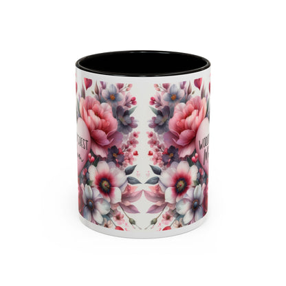 Floral Coffee Mug 11oz  15oz - Colorful Flowered Tea Cup Gift for Mom, Daughter, Aunt - Perfect for Coffee & Tea Lovers - Toddcraft