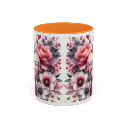 Floral Coffee Mug 11oz  15oz - Colorful Flowered Tea Cup Gift for Mom, Daughter, Aunt - Perfect for Coffee & Tea Lovers - Toddcraft