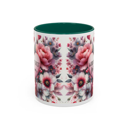 Floral Coffee Mug 11oz  15oz - Colorful Flowered Tea Cup Gift for Mom, Daughter, Aunt - Perfect for Coffee & Tea Lovers - Toddcraft