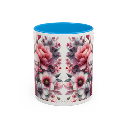 Floral Coffee Mug 11oz  15oz - Colorful Flowered Tea Cup Gift for Mom, Daughter, Aunt - Perfect for Coffee & Tea Lovers - Toddcraft