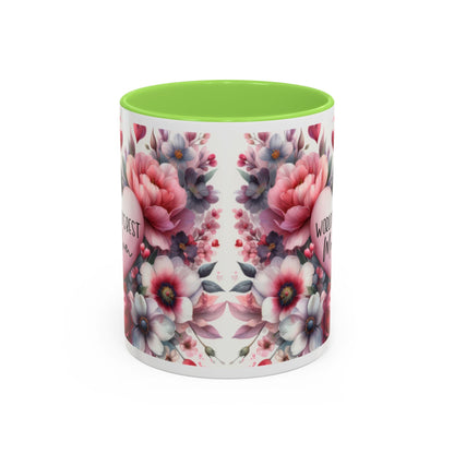 Floral Coffee Mug 11oz  15oz - Colorful Flowered Tea Cup Gift for Mom, Daughter, Aunt - Perfect for Coffee & Tea Lovers - Toddcraft